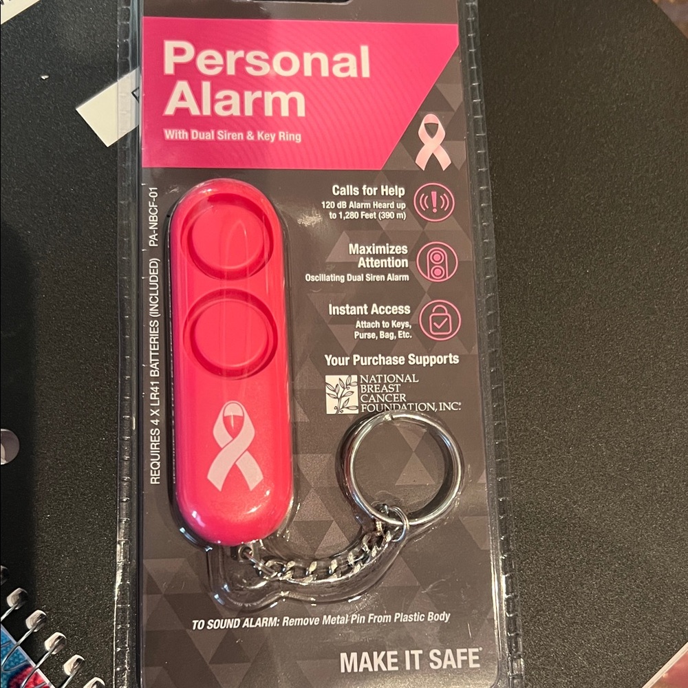 Personal Alarm Keychain - Pink